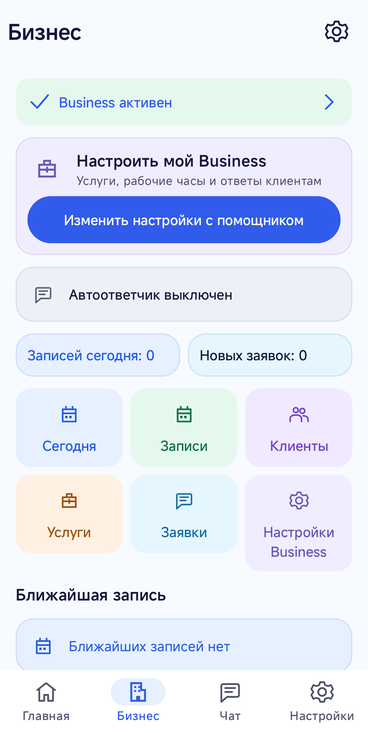 Инструменты Business